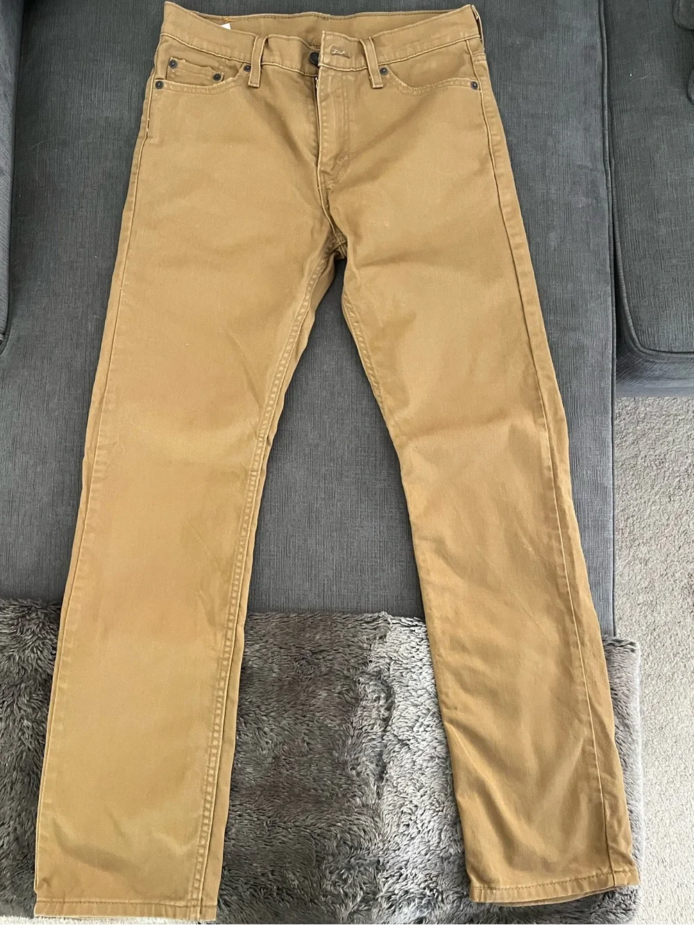 Levi's 513 Slim Straight Men's Jeans in Khaki Brown 30W 32L